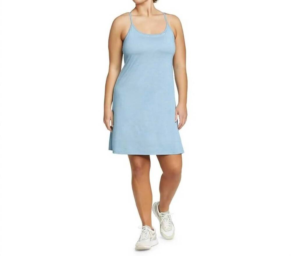 NEW EDDIE BAUER resolution athletic sport mini dress - plus in coast blue